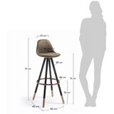 Kave Home Smeđa barska stolica (visine sjedala 75 cm) Slad – | shoptok.hr