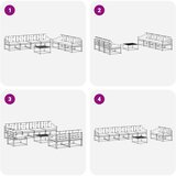  Set vanjskih sofa 7 kom. Bijela i bež | shoptok.hr
