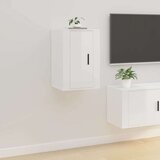 VidaXL Zidni TV ormarići 2 kom visoki sjaj bijeli 40x34 5x60 cm Slike