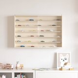 vidaXL Drvena vitrina za izlaganje Smeđa 80 x 8.5 x 54 cm Šperploča Cijene