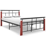 Kovina okvir za krevet od metala i masivne hrastovine 120 x 200 cm Cijene