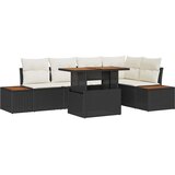  Sjedeća garnitura za vrt 6 kom. Bež poliratan 100 x 55 x 73 cm | shoptok.hr