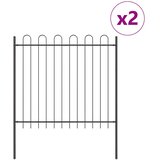  Vrtna Ograda 2 pcs Siva 3,4 x 1,5 m Čelik s prahom | shoptok.hr