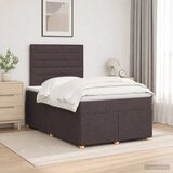  Boxspring krevet s madracem Tamno smeđa 120 x 190 cm Tkanina Slike
