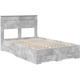  Krevetna konstrukcija s ladicama Betonski sivi 120 x 190 cm | shoptok.hr