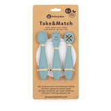 Petite&Mars Silikonske žlice za trening od 3 kom 6 m+ Take&Match, Frosted Sky | Eponuda.com
