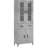 Maison Chic Visoka Komoda - Predalnik betonsko siva 69,5x34x180 cm inženirski les, (21720421) | Shoptok.si