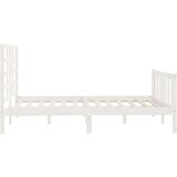  Okvir za krevet od masivne borovine bijeli 120 x 200 cm | shoptok.hr