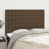  Posteljno vzglavje 4 kosa temno rjav 72x5x78/88 cm blago, (20932685) | Shoptok.si