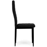  Set od 4 stolice s oblikovanim naslonom od crnog baršuna | shoptok.hr