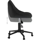  Okretna uredska stolica crna baršunasta | shoptok.hr