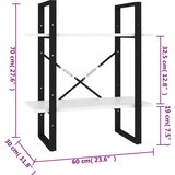  Knjižna omara 2-nadstropna betonsko siva 60x30x70 cm iverna pl., (20706037) | Shoptok.si