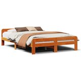 vidaXL Okvir kreveta bez madraca voštano smeđi 160x200 cm od borovine | shoptok.hr