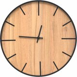 vidaXL Stenska ura rjava Ø39 cm železo in inženirski les | Shoptok.si