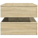  Stolić za kavu s LED svjetlima boja hrasta 90 x 50 x 40 cm Smeđa | Shoptok.si