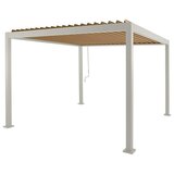 SUNFUN Milos Paviljon s letvicama (Š x D: 294 x 294 cm, Boja stalka: Svijetlo siva, Aluminij) Cijene