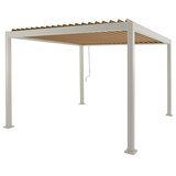 SUNFUN Milos Paviljon z lamelami (Š x G: 294 x 294 cm, Barva ogrodja: Svetlo siva, Aluminij) cene