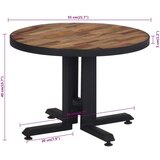 vidaXL klubska mizica okrogla Ø55x40 cm trdna predelana tikovina | Shoptok.si