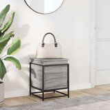 vidaXL Škatla s pokrovom siva sonoma 40x40x51,5 cm inženirski les | Shoptok.si