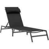 Ležaljka 1-osoba Crna i antracit 197 x 54 x 86 cm Čelik | Eponuda.com