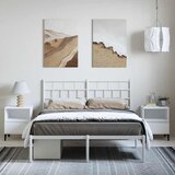  Metalni okvir za krevet s uzglavljem bijeli 150x200 cm | shoptok.hr
