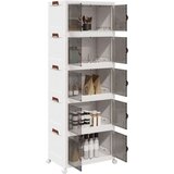 vidaXL Škatla za shranjevanje s kolesi 75 L 64x40x179 cm | Shoptok.si