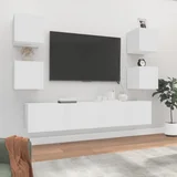  6-dijelni set TV ormarića bijeli od konstruiranog drva