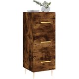  Komoda boja dimljenog hrasta 34,5x34x90 cm konstruirano drvo | shoptok.hr