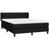  Box spring postelja z vzmetnico črna 140x200 cm blago, (20792009) | Shoptok.si