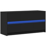 vidaXL TV omarica z LED črna 100x34x50 cm inženirski les | Shoptok.si