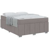  Konstrukcija postelje z vzmetnico Taupe 140 x 200 cm blago | Shoptok.si