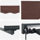 Ručna Retraktilna tenda Rjava 400 × 300 cm Poliester in kovina | Shoptok.si