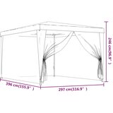 Šator za zabave s 4 mrežasta bočna zida plavi 3 x 4 m HDPE | shoptok.hr
