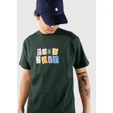 Patchwork T-shirt forest green