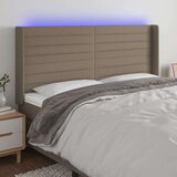  Posteljno vzglavje taupe 183x16x118/128 cm blago, (20932429) Cene