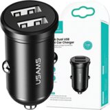 Usams AVTOPOLNILEC 2XUSB 2.4A MINI ZA TELEFONE ČRN, (22007300) | Shoptok.si