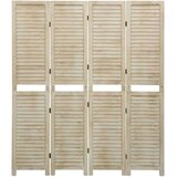 vidaXL Paravan 4-delni 140x165 cm trden les pavlovnije | Shoptok.si