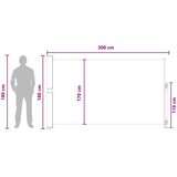  Zložljivo stransko senčilo Taupe 300 x 180 cm Poliester, (5000247749) | Shoptok.si