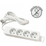 Mitea_Electric Priklj.prenosna nerastavna četvorostruka bela DZ 16A 250V-3680W 3x1.5mm2 2m ME-PR4-2M | Eponuda.com