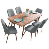 Hanah home Set Trpezarijski sto i 6 stolica Lidyana Grey | Eponuda.com