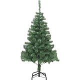 vidaXL Božično drevo med 300 LED z stojalom Zelena 210 cm PVC | Shoptok.si