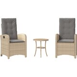  3-dijelni bistro set s jastucima miješane bež boje poliratan | shoptok.hr