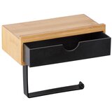 Wenko 24754100 - Držač toalet papira BAMBUSA 18,5x14 cm braon/crna | Eponuda.com