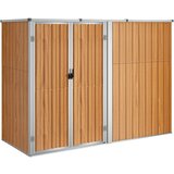 Furnova Vrtna lopa za orodje rjava 225x89x161 cm pocinkano jeklo, (21912649) | Shoptok.si
