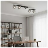  Plafonsko svetlo NATON 4xE14/10W/230V crno/zadimljeno | Eponuda.com