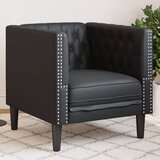 vidaXL Chesterfield kauč fotelja crna umjetna koža Cijene