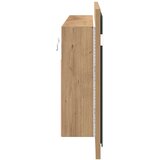  LED Ogledalo s Ormarom Zidne Umjetnički hrast 100 x 12 x 45 cm | shoptok.hr