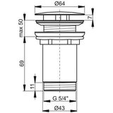 Ravak X01762 zgornji del sifona za umivalnik | Shoptok.si