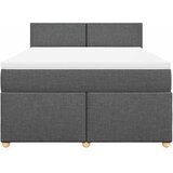  Krevet s oprugama i madracem tamnosivi 140x190 cm od tkanine | shoptok.hr