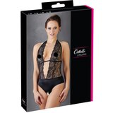 Cottelli - Čipkasti bodi s trakom oko vrata (crni) Cijene